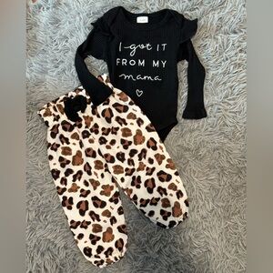 Baby Girl Got it From My Mama Onesie and Pant Set 3-6 months